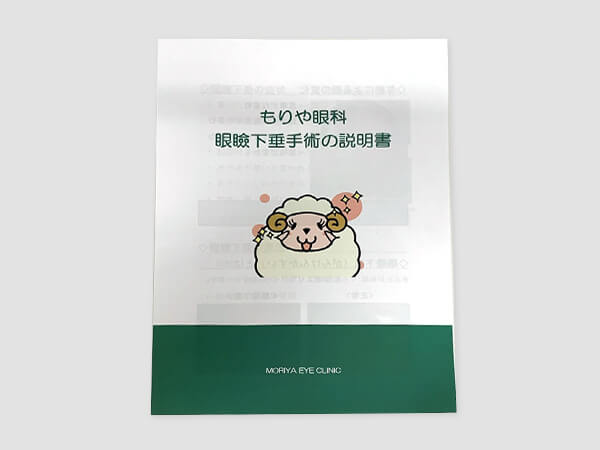写真:眼瞼下垂手術説明書